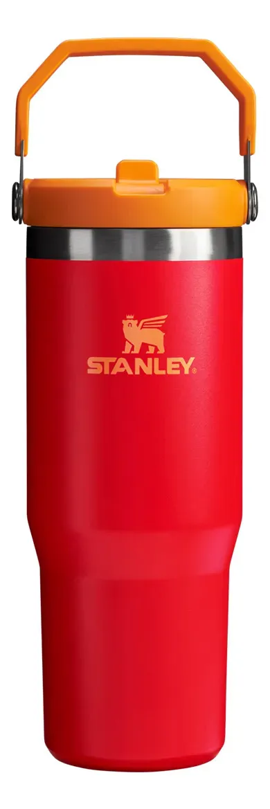 Garrafa Térmica Stanley Tumbler Flip Straw Chili 887ml