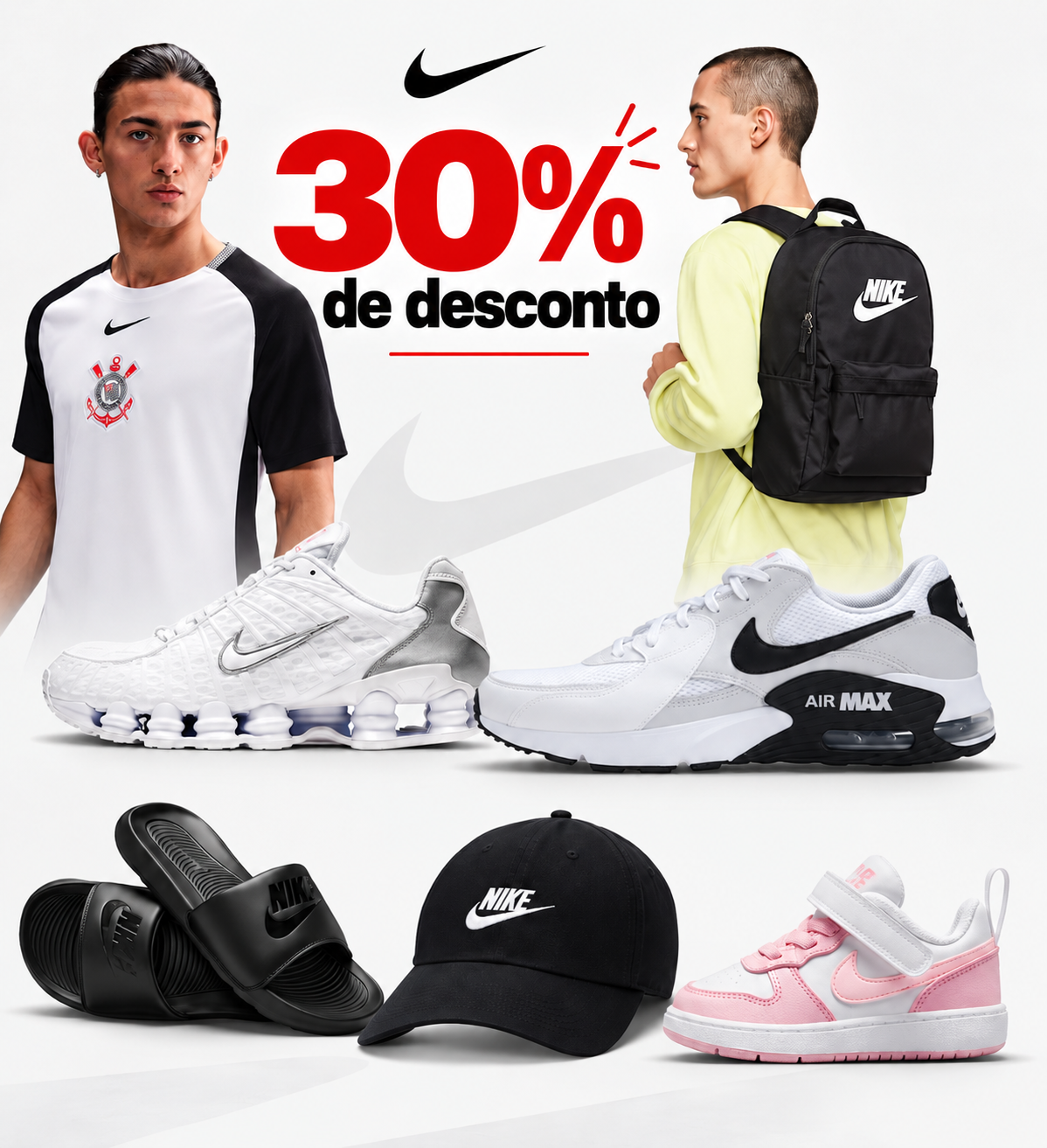 Nike com 30% de desconto em milhares de produtos
