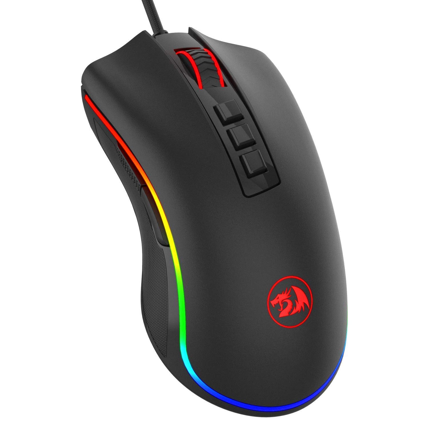 Mouse Gamer Redragon Cobra V3, Preto, RGB, PMW3327, 10000 DPI