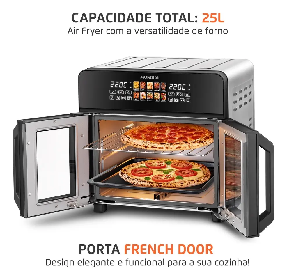 Air Fryer Forno 25L French Door Mondial - AFDO-25L-FD