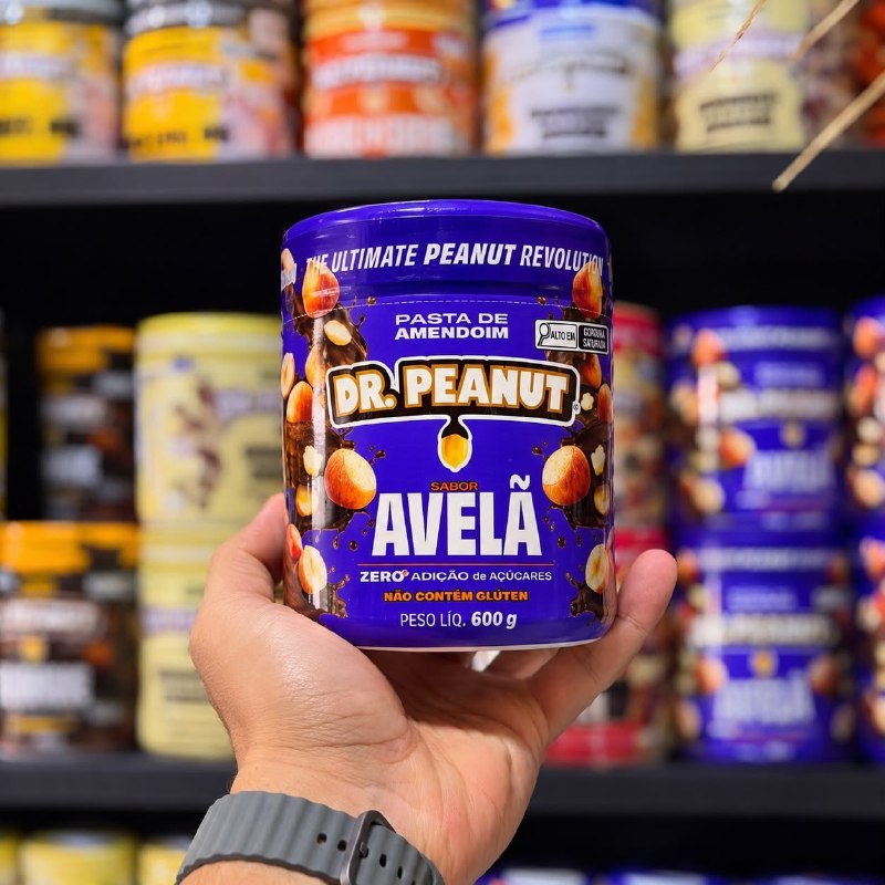 Dr. Peanut Pasta de Amendoim Avelã 600G c/ Whey Protein