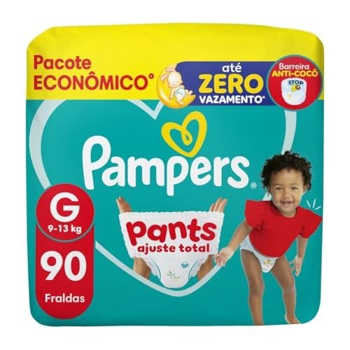 Fralda Pampers Pants Ajuste Total G com 90 Unidades