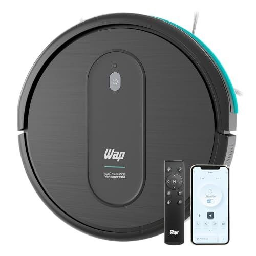 WAP Aspirador de Pó Robô ROBOT W400 3 em 1, Automático, 300ml, Compatível com Assistentes de Voz, 3