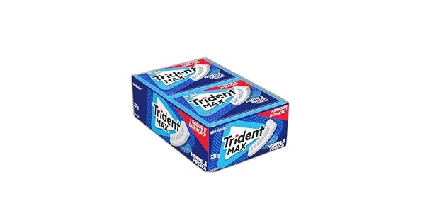 Chiclete Trident Max Hortelã Fresca Sem Açúcar - Caixa com 14 unidades