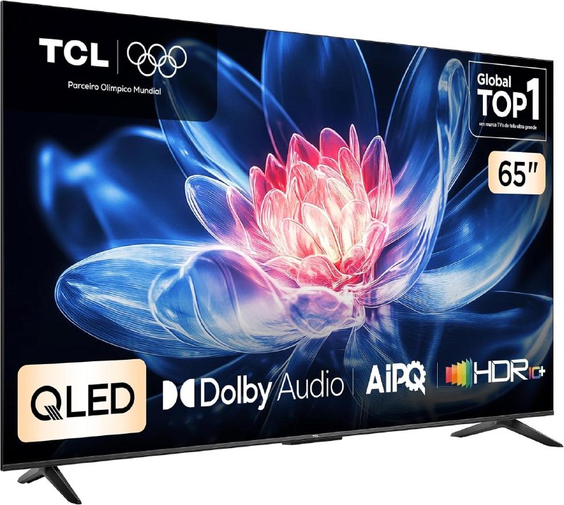 Smart TV TCL 65 Polegadas QLED 4K T6C WiFi Bluetooth Google TV Tela HVA e HDR10+ 65T6C