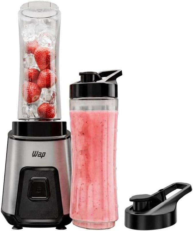WAP Liquidificador Portátil Blender Go 300W com 2 Copos Squeeze, 127V