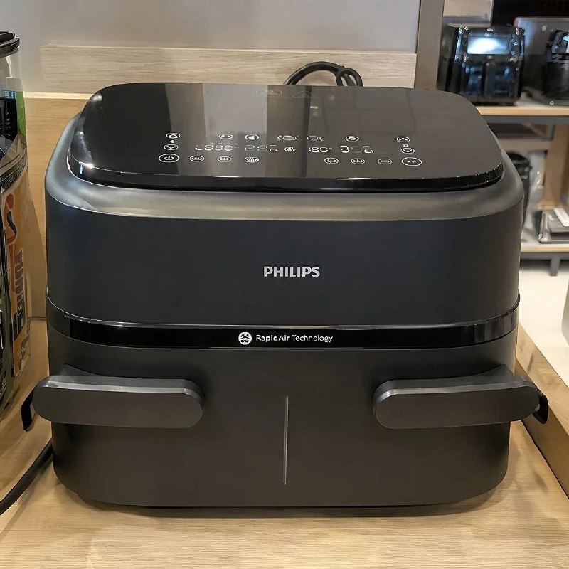Philips Walita Fritadeira Airfryer Duplo Cesto 7,1L, Preta, (NA150/00) 220V