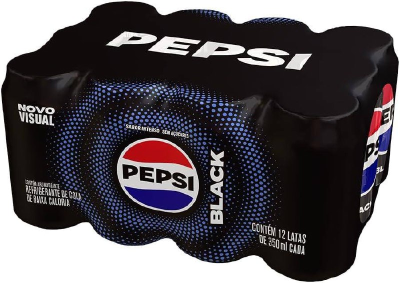 Refrigerante Pepsi Zero BLACK, Lata 350Ml Pack (12 Unidades)