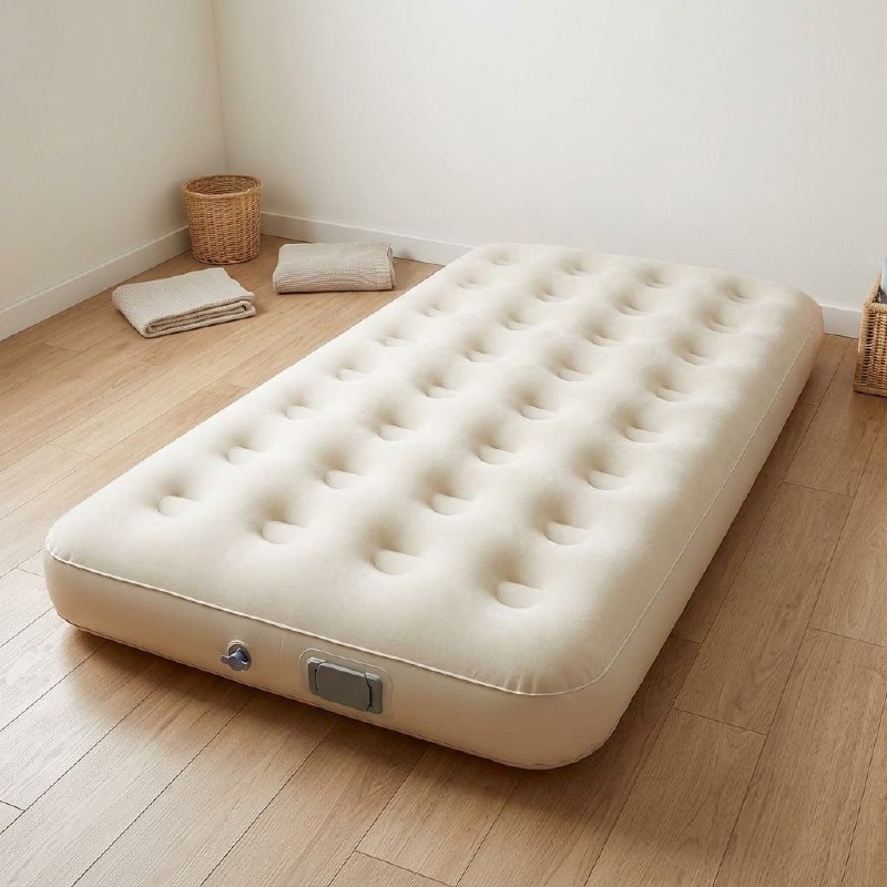 Colchão Inflável Casal - Colchão de Ar para Camping, Casa e Visitas - 186x96x22cm