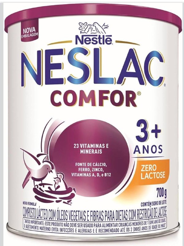 Neslac Comfor Zero Lactose - Composto Lácteo, Fórmula infantil, 700g