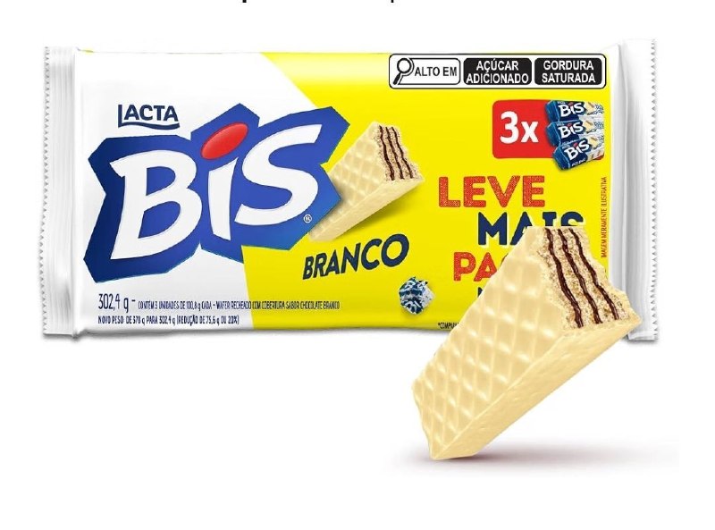 Lacta Bis Laka - Chocolate Branco Kit 3 Unidades 100,8g