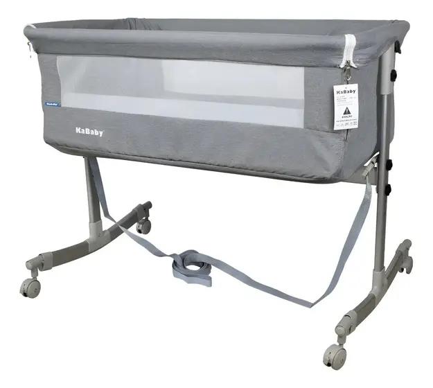 Berço Portátil Sleep 3 em 1 Moisés Co-bed Acopla na Cama Cinza Kababy