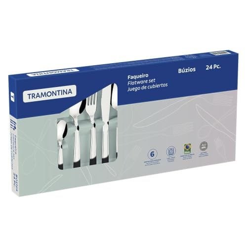 faqueiro búzios aço inox 24 peças tramontina