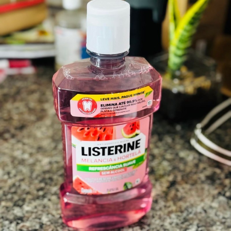 Enxaguante Bucal Listerine, Sem Álcool, Melancia e Hortelã, 500ml