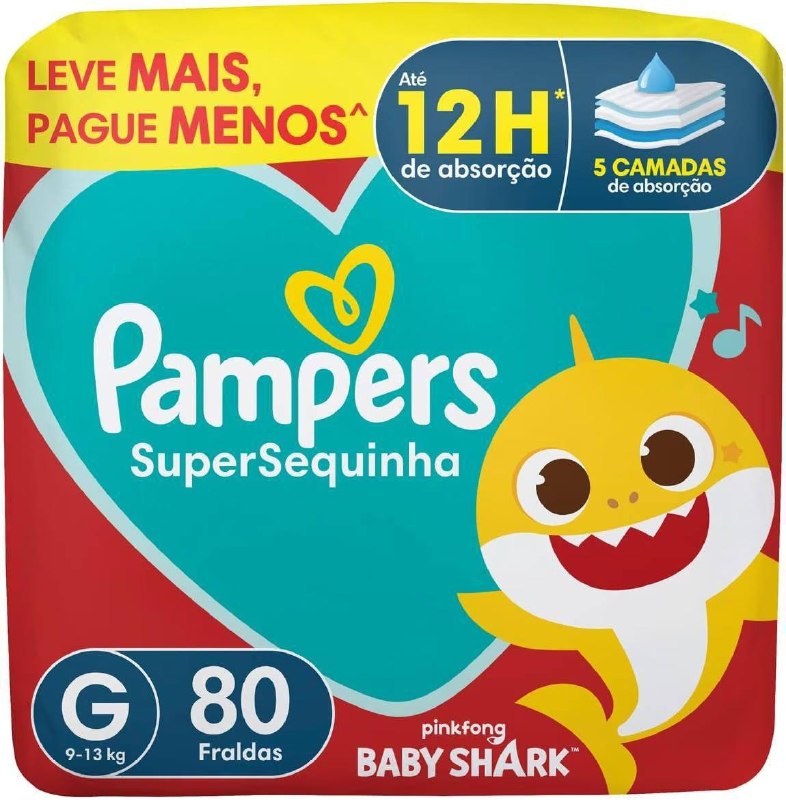 Pampers Supersequinha Tamanho G 80 Unidades