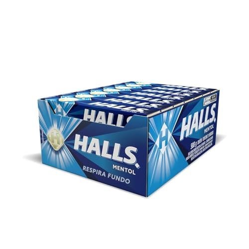 Bala de Mentol HALLS, 28g, Pack com 21 Unidades