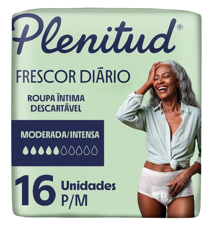 Roupa Íntima Plenitud Classic para Incontinência P/M-16 un