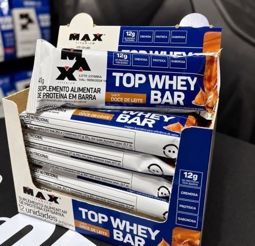 Top Whey Bar 12 Unidades Max Titanium 41g