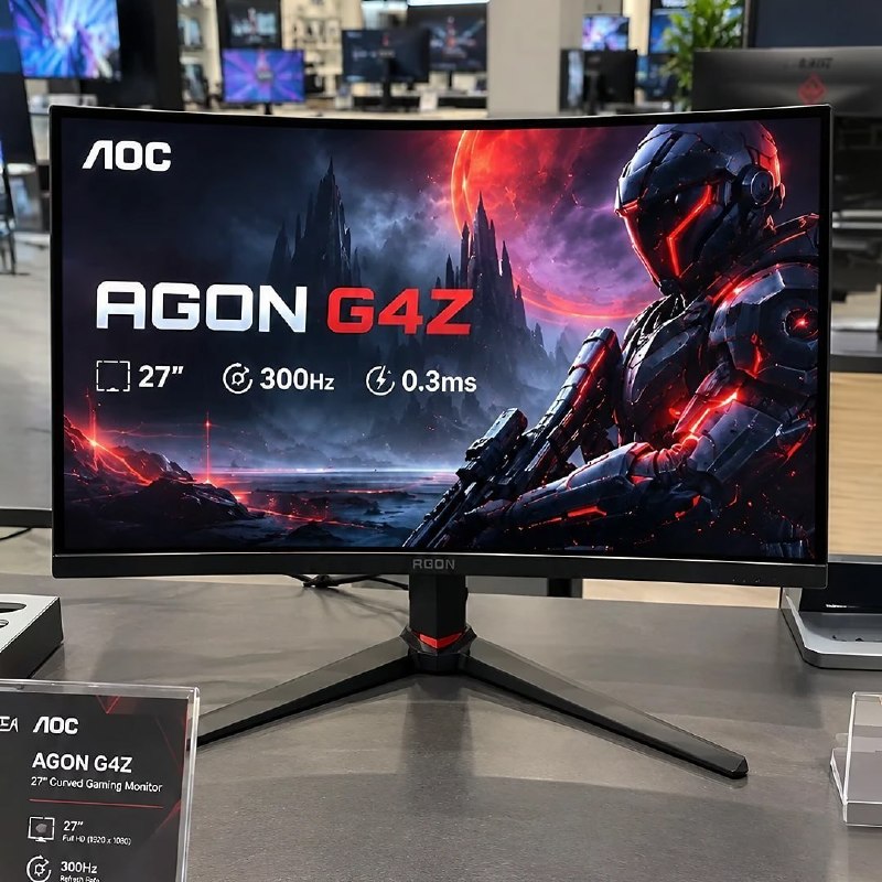 Monitor Gamer Curvo AOC AGON G4Z 27" 300Hz 0,3ms