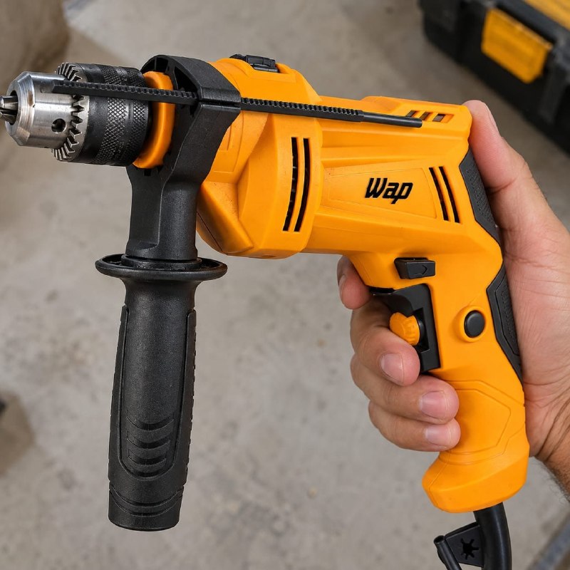 WAP Parafusadeira e Furadeira Impacto 1/2" WF 700 FE13, Limitador de Profundidade e Empunhadeira
