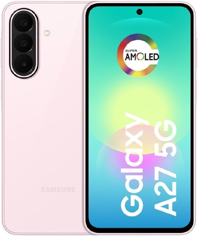 Celular Galaxy A27 5G 128GB, câmera tripla de 50MP - Rosa
