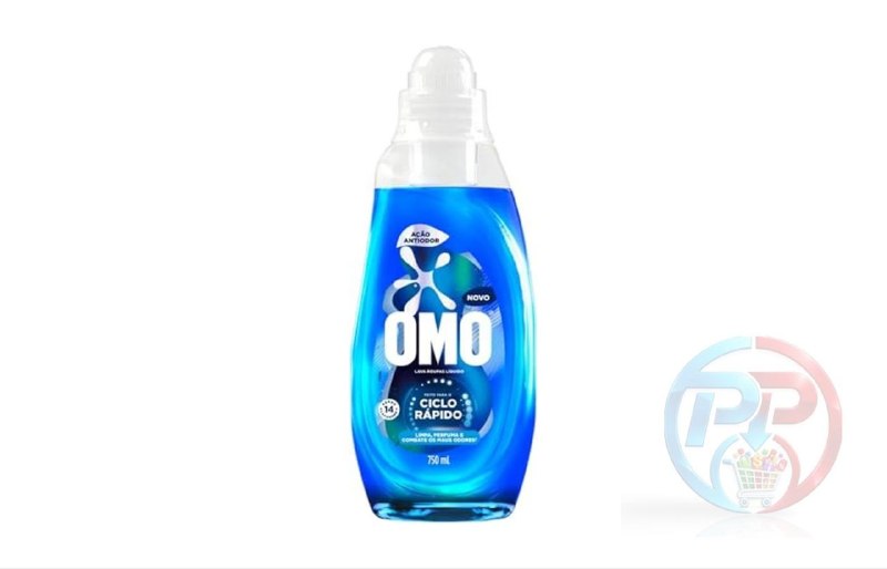 Lava-Roupas Líquido Omo Ciclo Rápido Ação Antiodor Frasco 750ml
