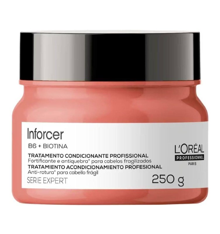 L'Oréal Professionnel Serie Expert Inforcer Máscara de Tratamento, Fortificante Anti-Quebra que Estimula o Crescimento e Previne a Queda, com Biotina e Vitamina B6 para Cabelos Frágeis, 250g