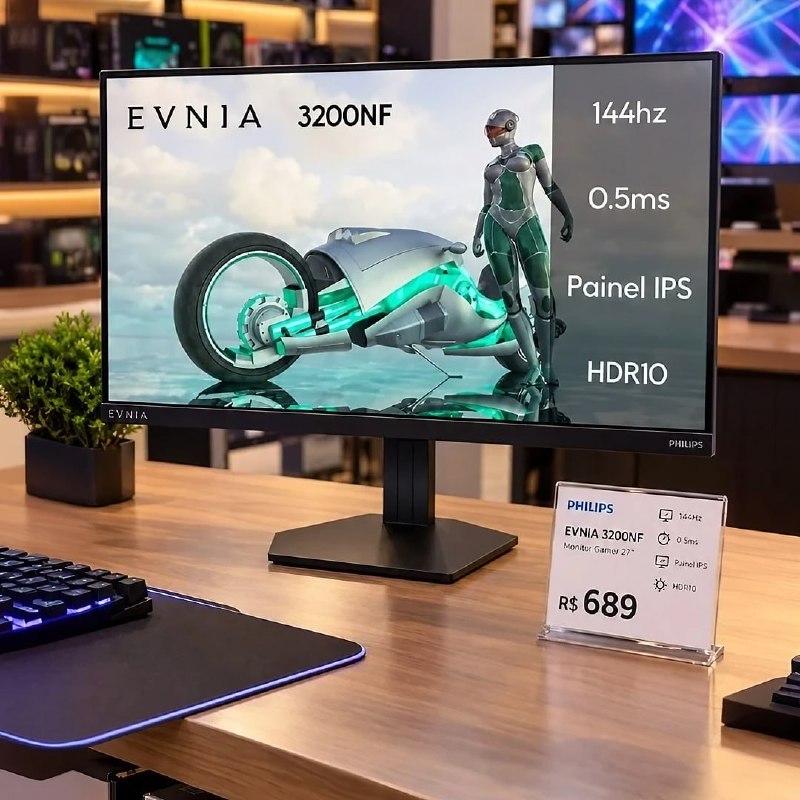Monitor Gamer Philips Evnia 23.8" 144HZ 0,5MS 24M2N3200NF