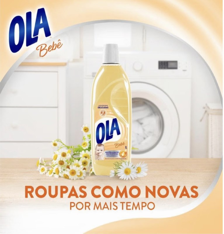 Sabão Líquido Ola Bebê para Roupas Finas e Delicadas 1L